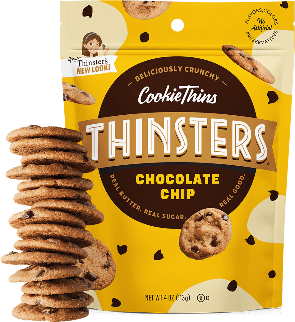Chocolate Chip - Cookie Thins (1016x1200), Png Download