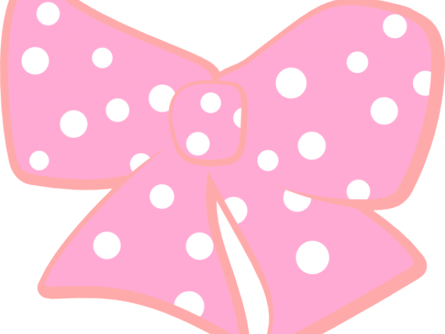 Bow Clipart Polka Dot - Pink Polka Dots Ribbon (640x480), Png Download