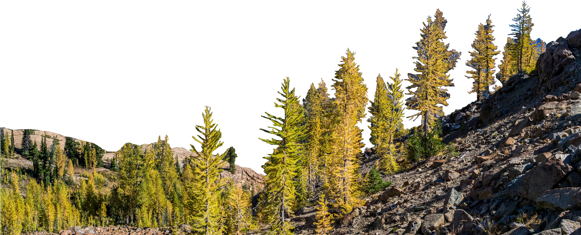Mountain With Trees Png (2000x1237), Png Download