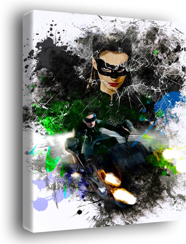 Cat Woman Canvas - Illustration (832x1024), Png Download