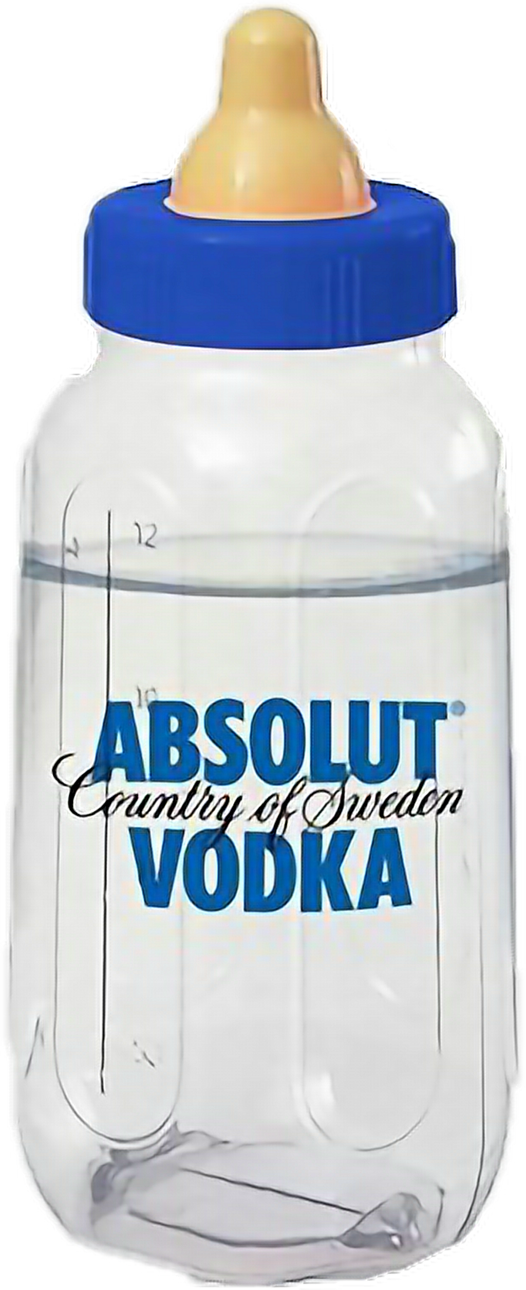 #baby #biberon #tetine #absolut #vodka #milk #psycho - Plastic Bottle (1024x2507), Png Download