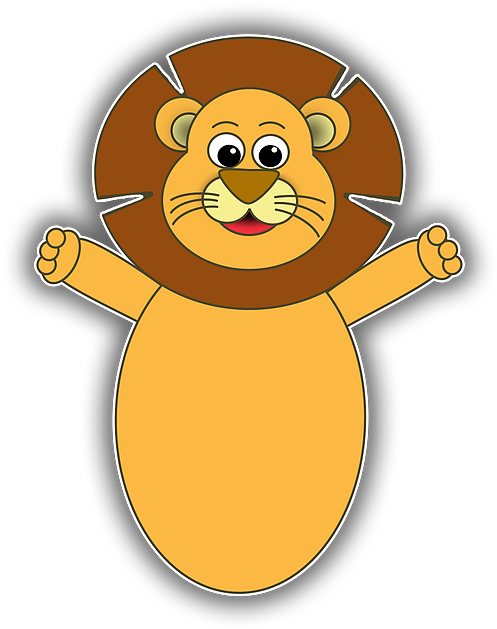 Lion - Cartoon (559x671), Png Download