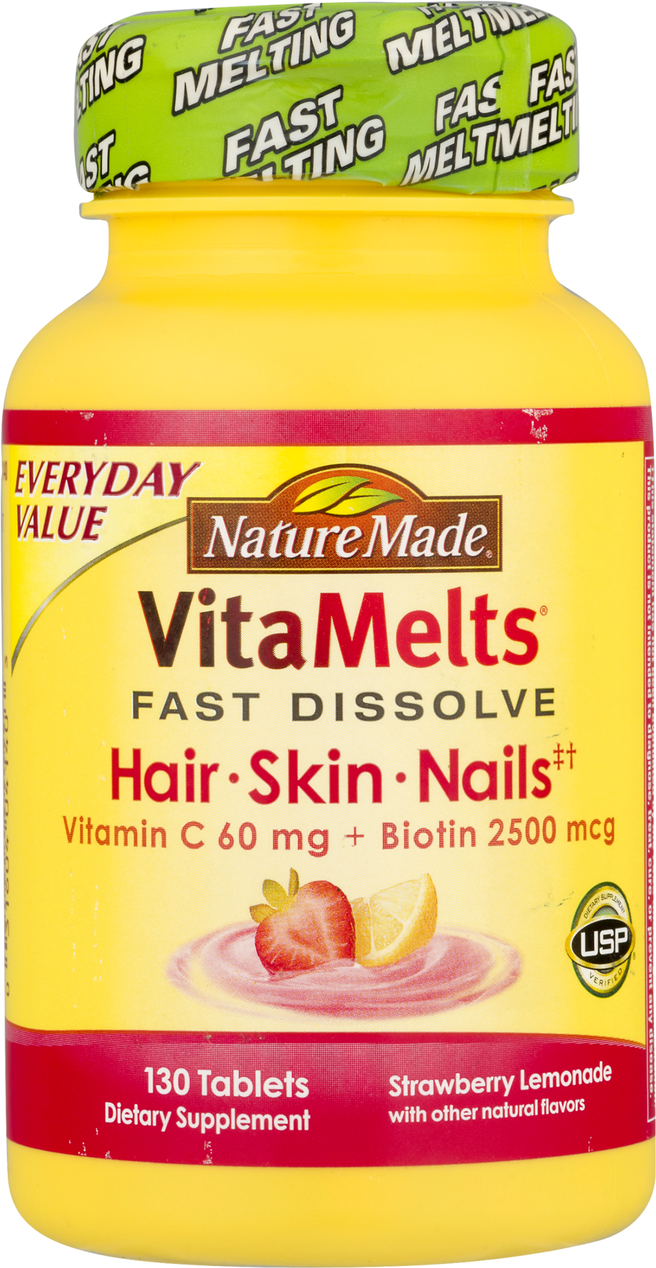 Nature Made Vitamelts Hair, Skin & Nails Fast Dissolve - Natural Foods (1800x1800), Png Download