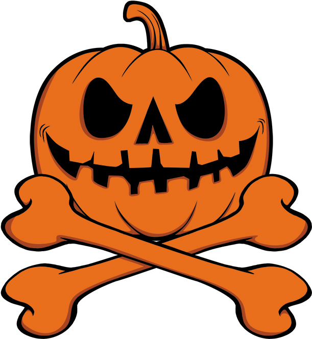 Download Pumpkin Skull And Crossbones - Jack-o’-lantern - Full Size PNG