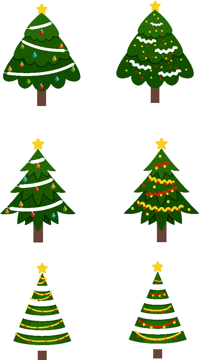 Christmas Tree Design Element Vector Png And Image - Christmas Tree (1025x1370), Png Download