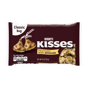 Hershey's Kisses Milk Chocolate With Almonds, 11-ounce - Chocolate Kisses (300x300), Png Download