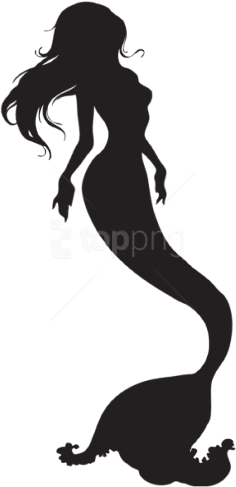 Free Png Mermaid Silhouette Png - Mermaid Silhouette Png (480x990), Png Download