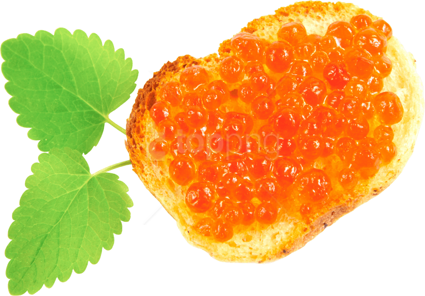 Free Png Caviar Toast Png Images Transparent - Бутерброд С Икрой Png (850x591), Png Download