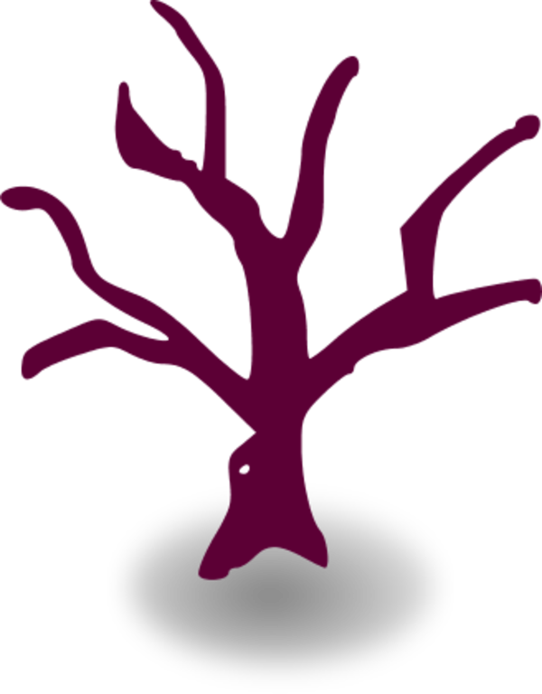 Dead Tree Cartoon Vector Clip Art - Small Fall Tree Cartoon (600x768), Png Download