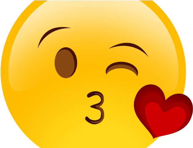 Blushing Emoji Clipart One Png - Blowing Kiss Emoji (640x480), Png Download