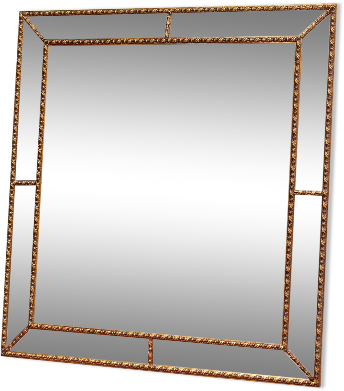 Large Gold Mirror At Parecloses - Wood (1457x1457), Png Download