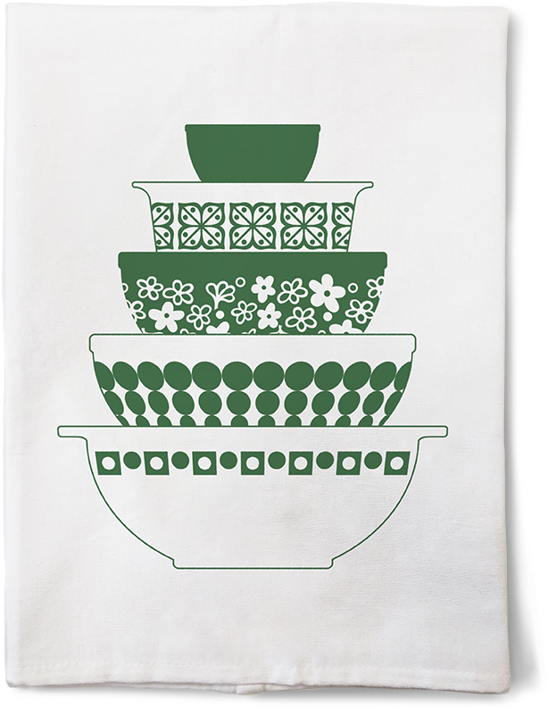 Vintage Pyrex Tea Towels - Pyrex Tea Towel Png (800x800), Png Download