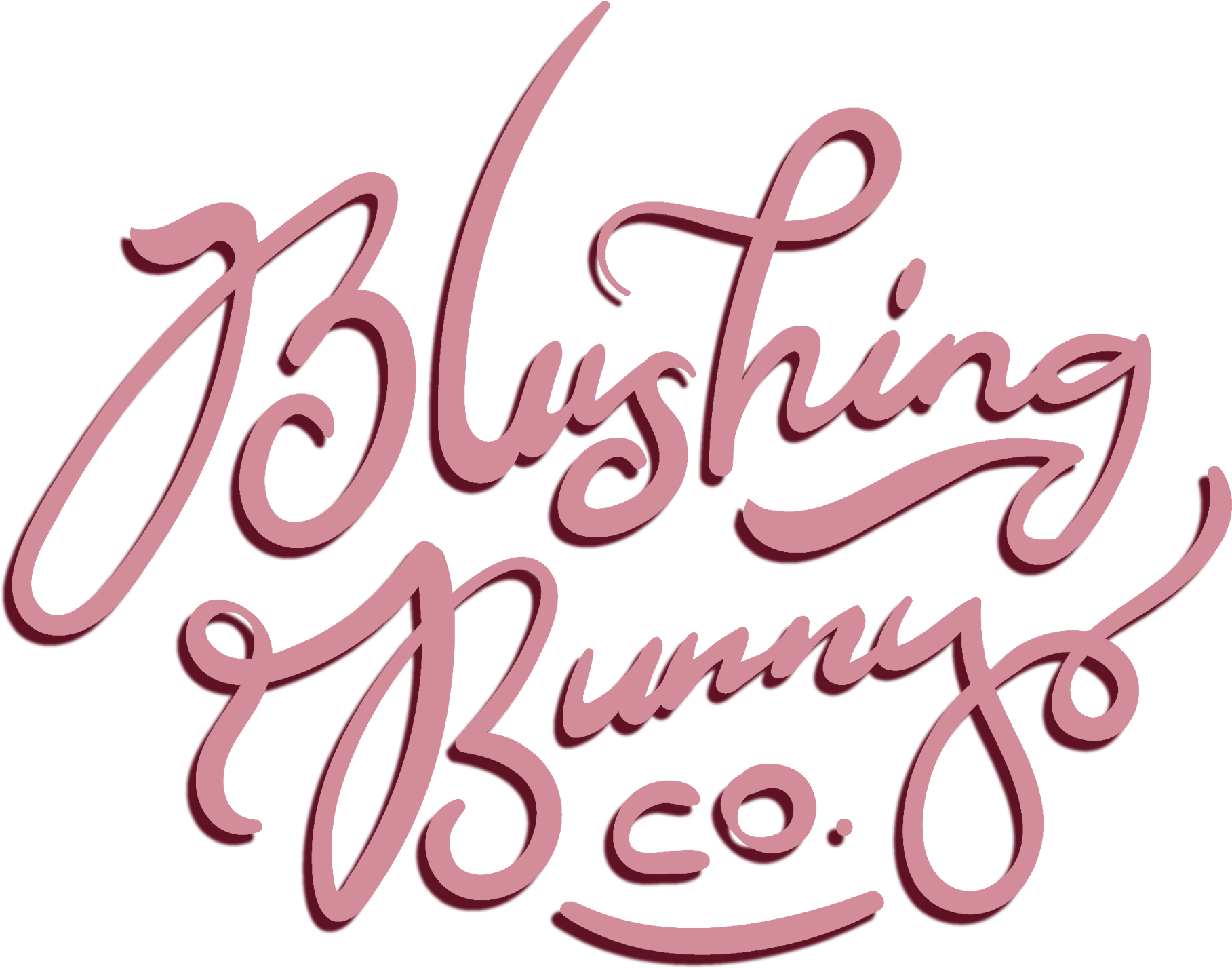 Blushing Bunny - Calligraphy (1932x1548), Png Download