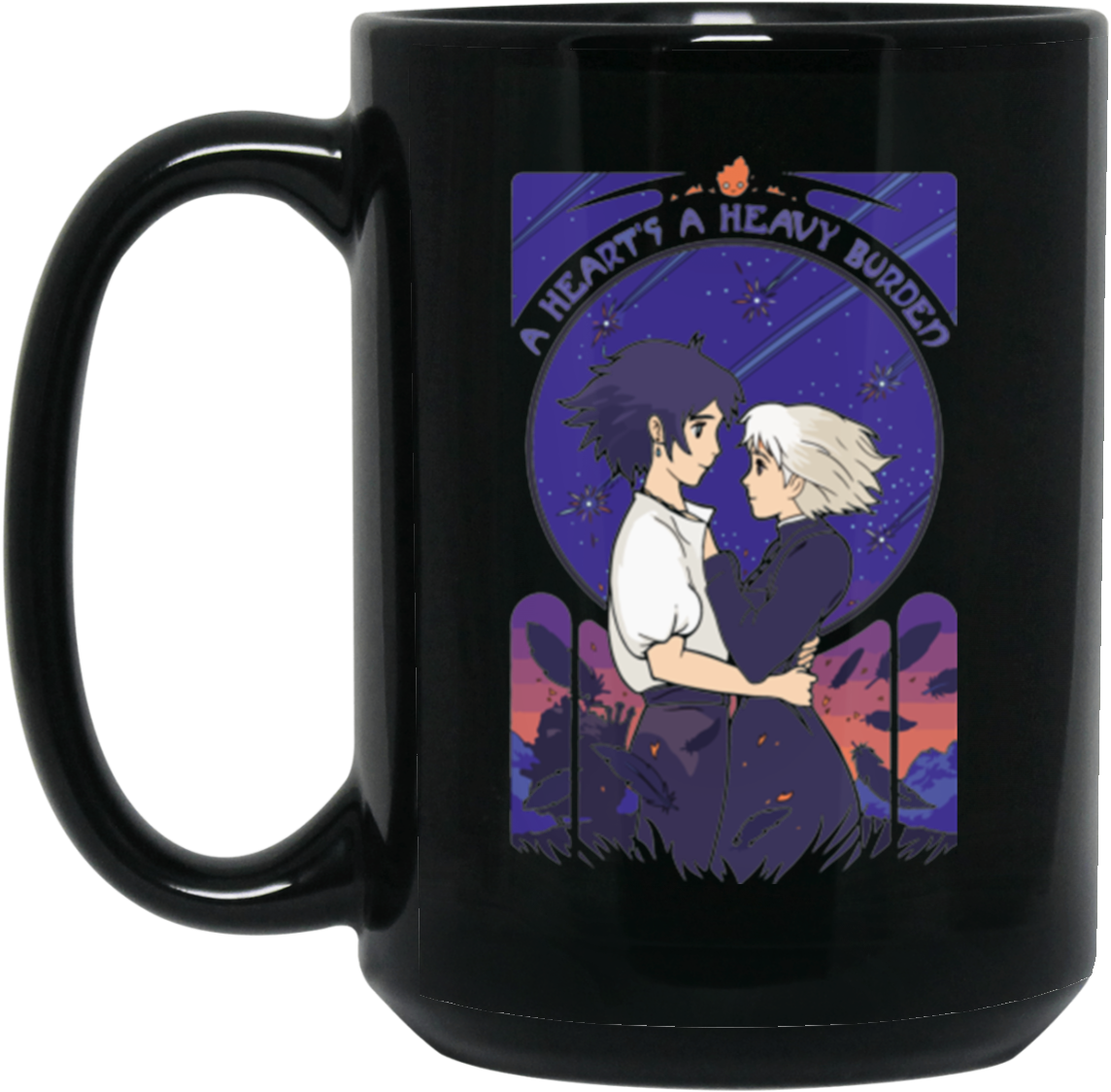 Howl's Moving Castle A Heart's A Heavy Burded Coffee - Mug (1155x1155), Png Download