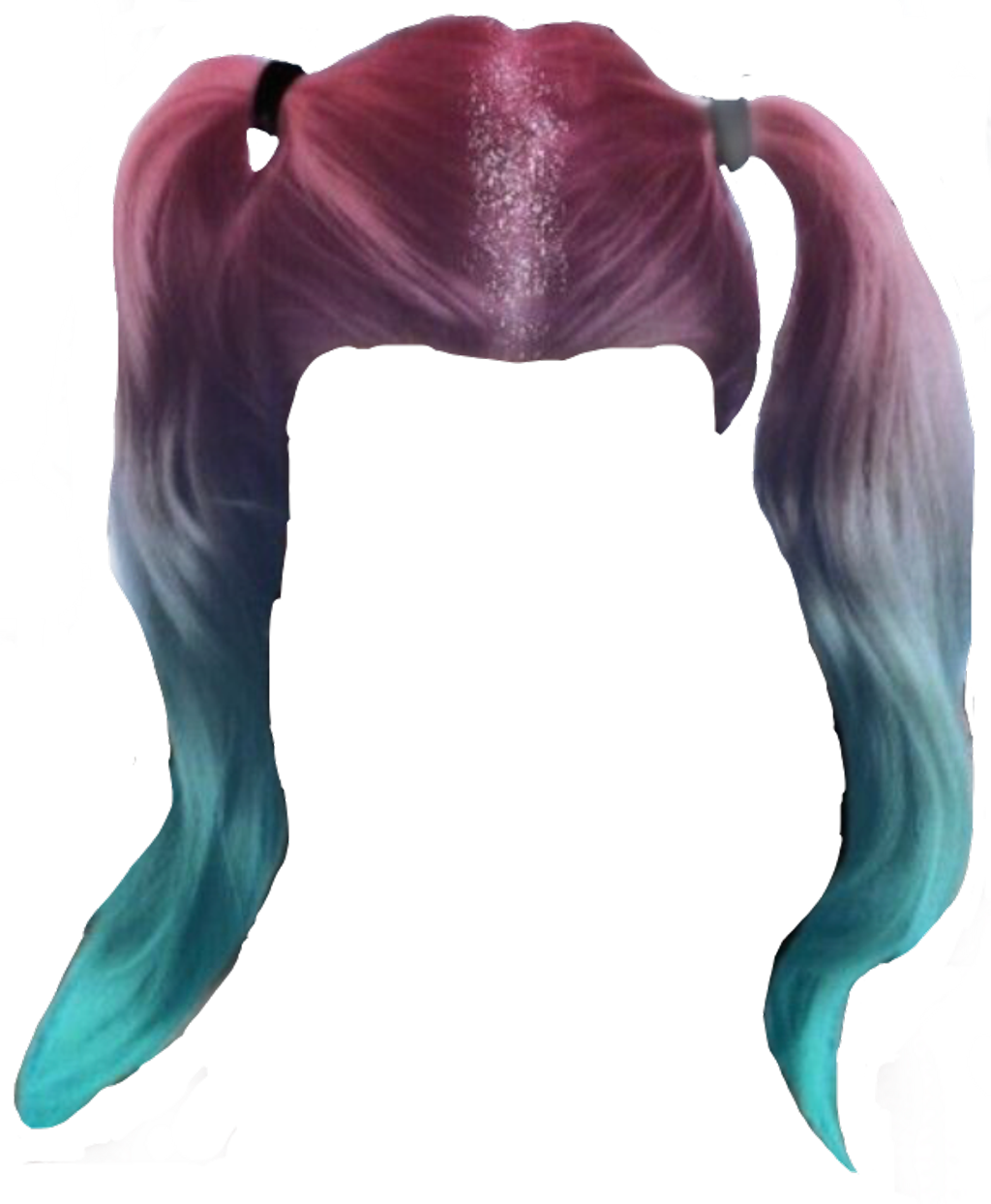 #hair #wig #weave #snatched #blue #pink #pigtails #freetoedit - Lace Wig (1024x1244), Png Download