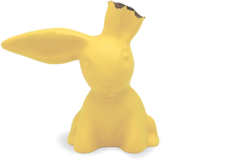 Pastel Dark Chocolate Bunny (1000x751), Png Download