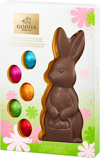 Milk Chocolate Bunny & 5 Chocolate Eggs - Chocolate (700x700), Png Download