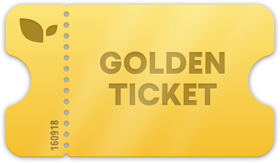 Golden Ticket Png (960x559), Png Download