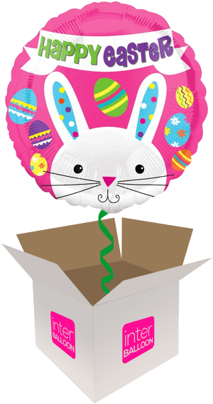 Happy Easter Bunny Eggs - Balloon (568x568), Png Download