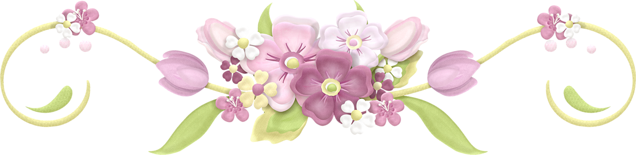 Scrapbook Flowers Leaves Trees - Barras Separadoras Flores Verdes (1280x313), Png Download