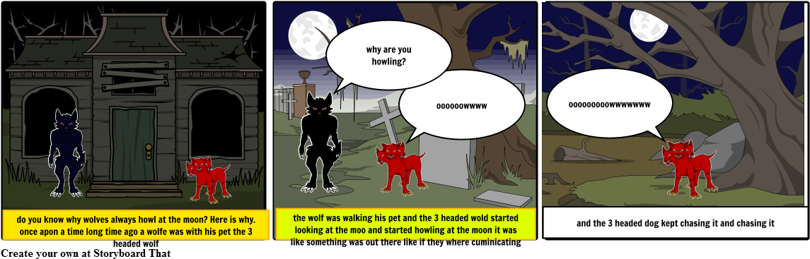 The Wolf - Cartoon (1164x385), Png Download
