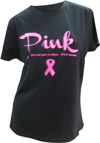 "pink, More Than A Colour, It's A Cause" Pink Ribbon (490x653), Png Download