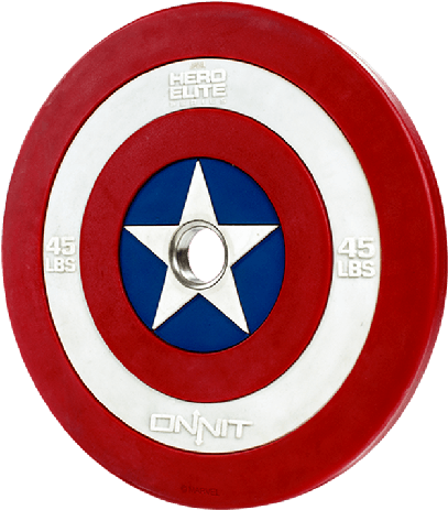 Captain America Shield Barbell Plate (650x650), Png Download