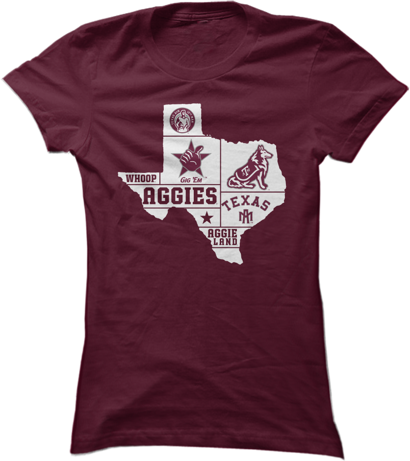 Texas A&m Aggies - T Shirt (900x1089), Png Download