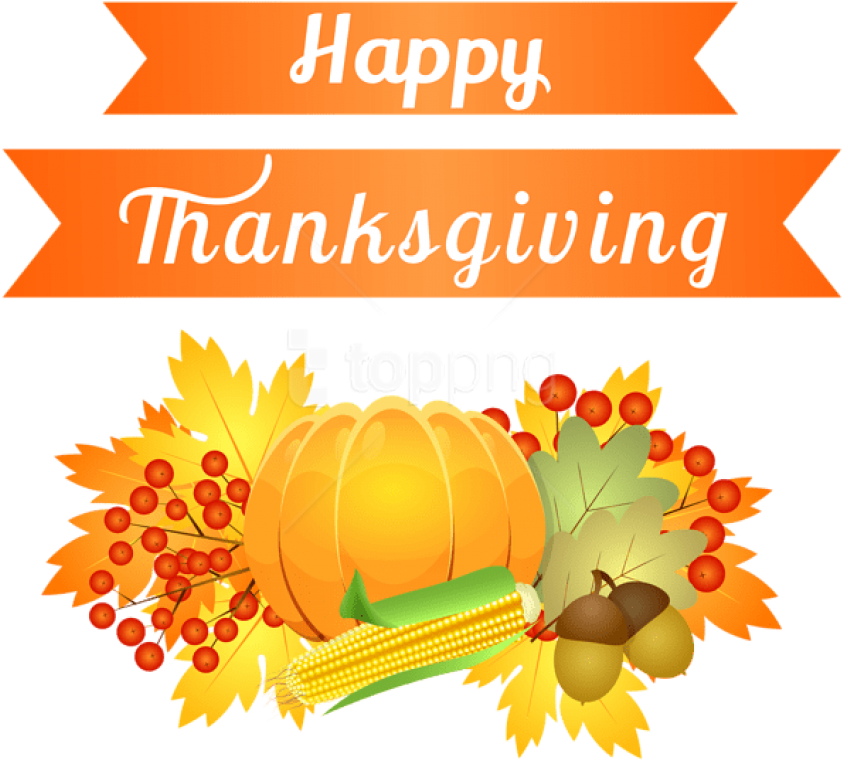 Free Png Download Happy Thanksgiving Decoration Png - Transparent Background Happy Thanksgiving Clip Art (850x767), Png Download