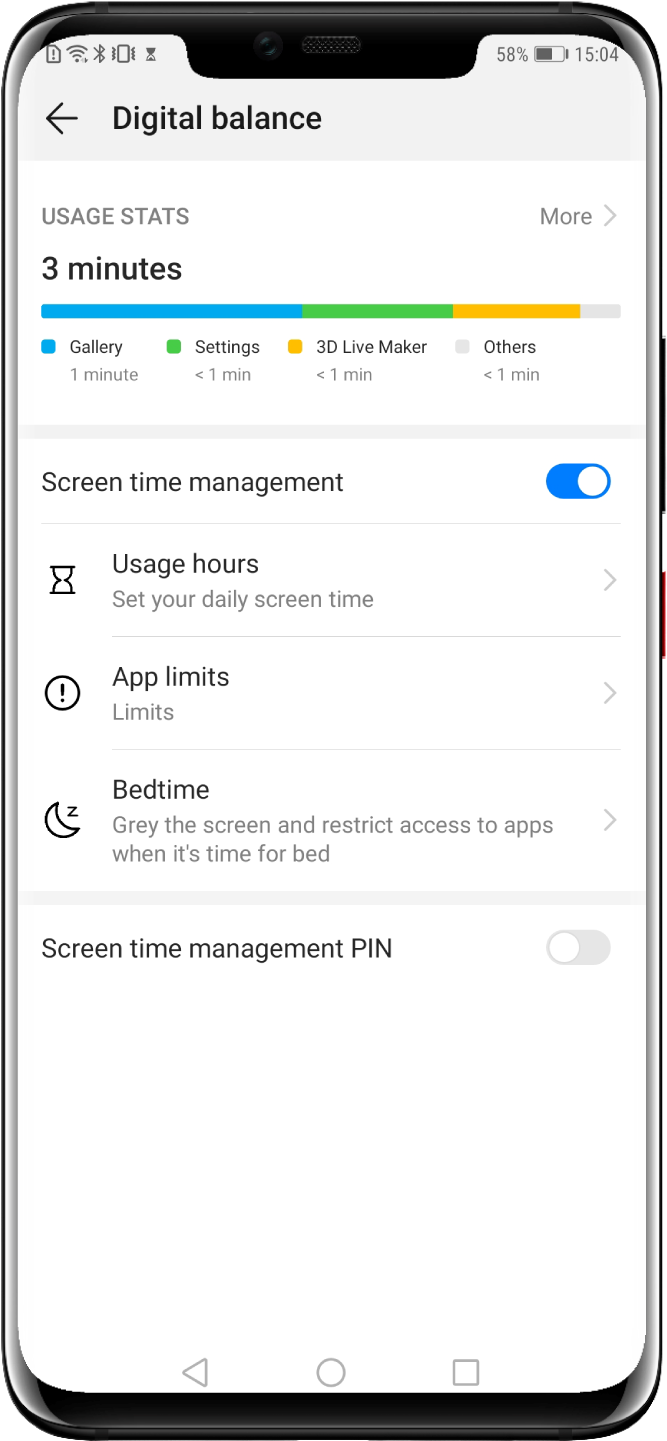 Digital Balance Also Includes Parental Controls For - Screen Time Huawei (800x1472), Png Download