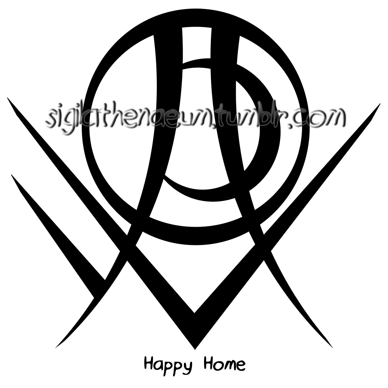 “happy Home“ Sigil For Anonymous Requests Are Open - Emblem (1280x1280), Png Download