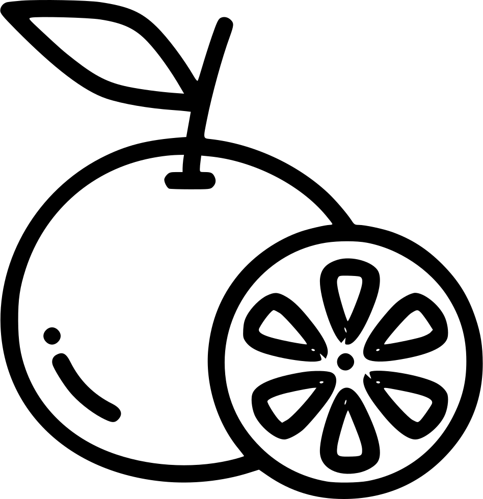 Orange Lemon Lime Citrus Healthy S Comments - Line Art (948x980), Png Download