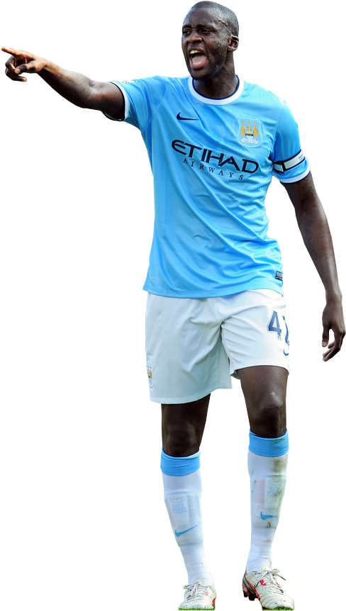 Yaya Toure Football Render - Yaya Toure Render 2017 (533x898), Png Download