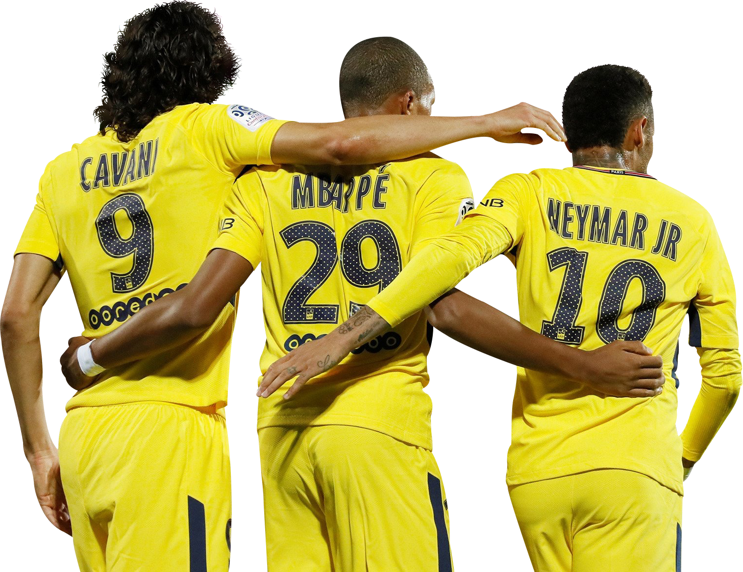 Edinson Cavani, Kylian Mbappé, Neymar Render - Neymar Jr Mbape Dan Cavani (1516x1167), Png Download