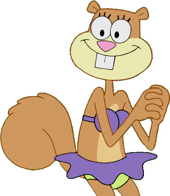 Sandy Excited By Seanklaskyn64 - Spongebob Squarepants Sandy Bikini (763x720), Png Download