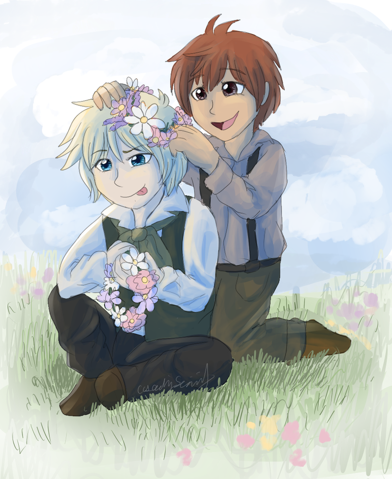 Onii And I Used To Pick The Flowers - Cartoon (809x988), Png Download