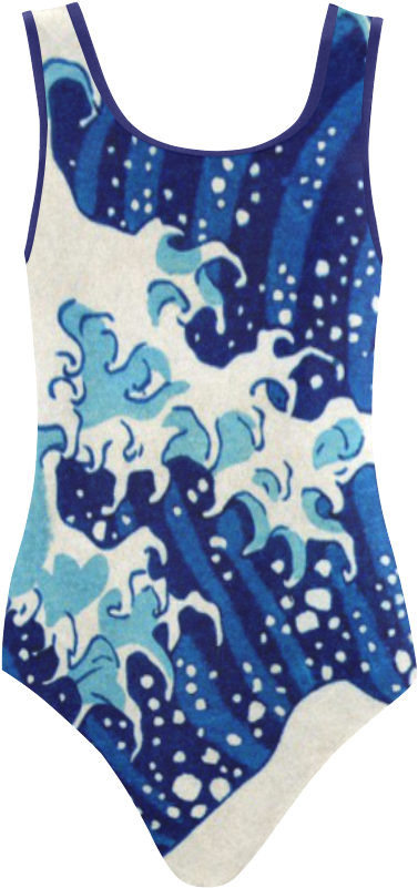 Great Wave Off Kanagawa Nature Art Vest One Piece Swimsuit - The Great Wave Off Kanagawa (1000x1000), Png Download