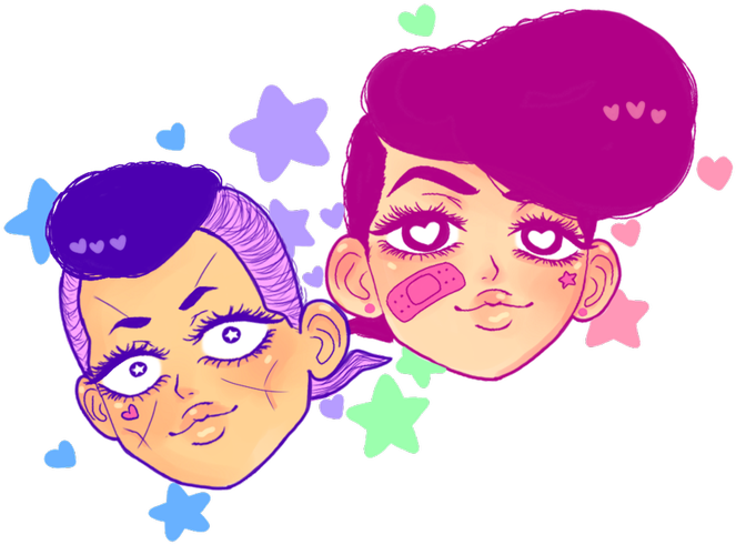 Colorful Josuke And Okuyasu Https - Illustration (680x534), Png Download