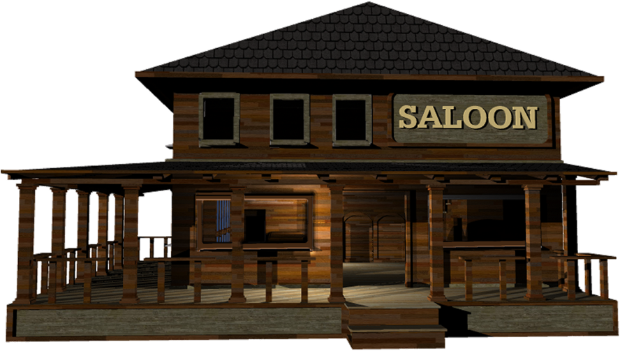 Western Hotel Transprent Png Transparent Background - Western Saloon Png (900x675), Png Download