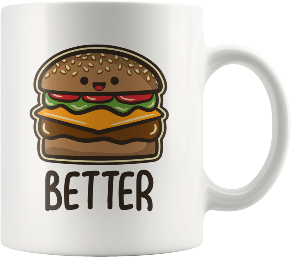 Burger And Fries Mugs (1024x1024), Png Download