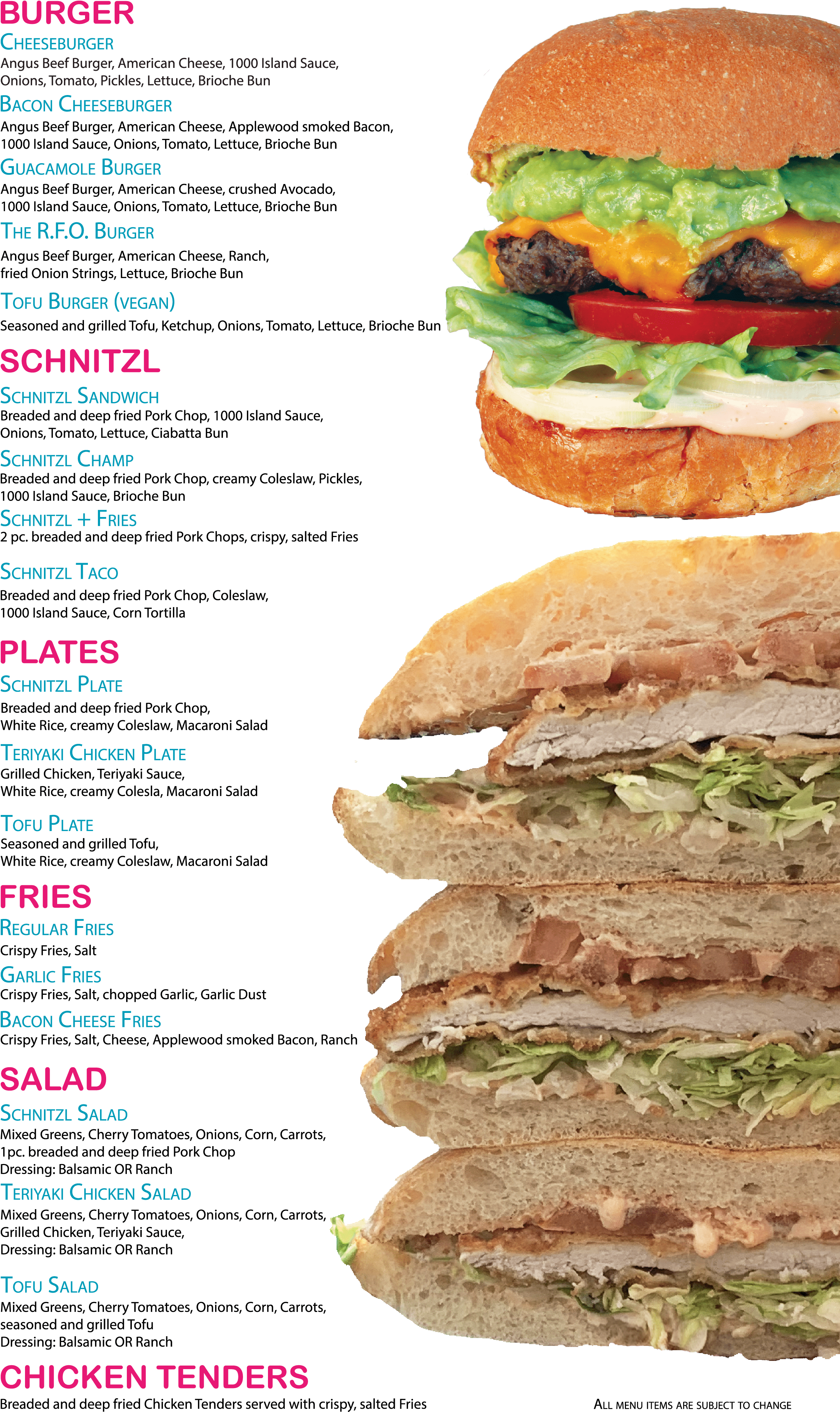 Menu - Fast Food (2399x4000), Png Download