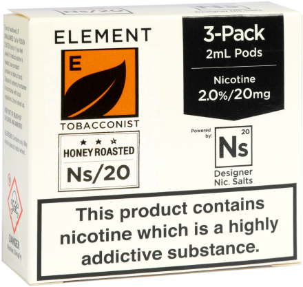 Element E-liquid Honey Roasted Tobacco Ns Pods - Box (700x565), Png Download