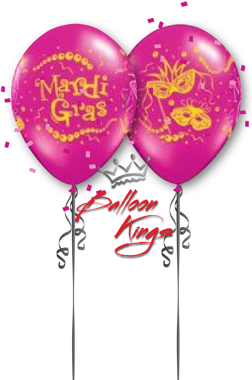 11in Latex Mardi Gras Mask - Merry Christmas Balloon Png (1080x1280), Png Download
