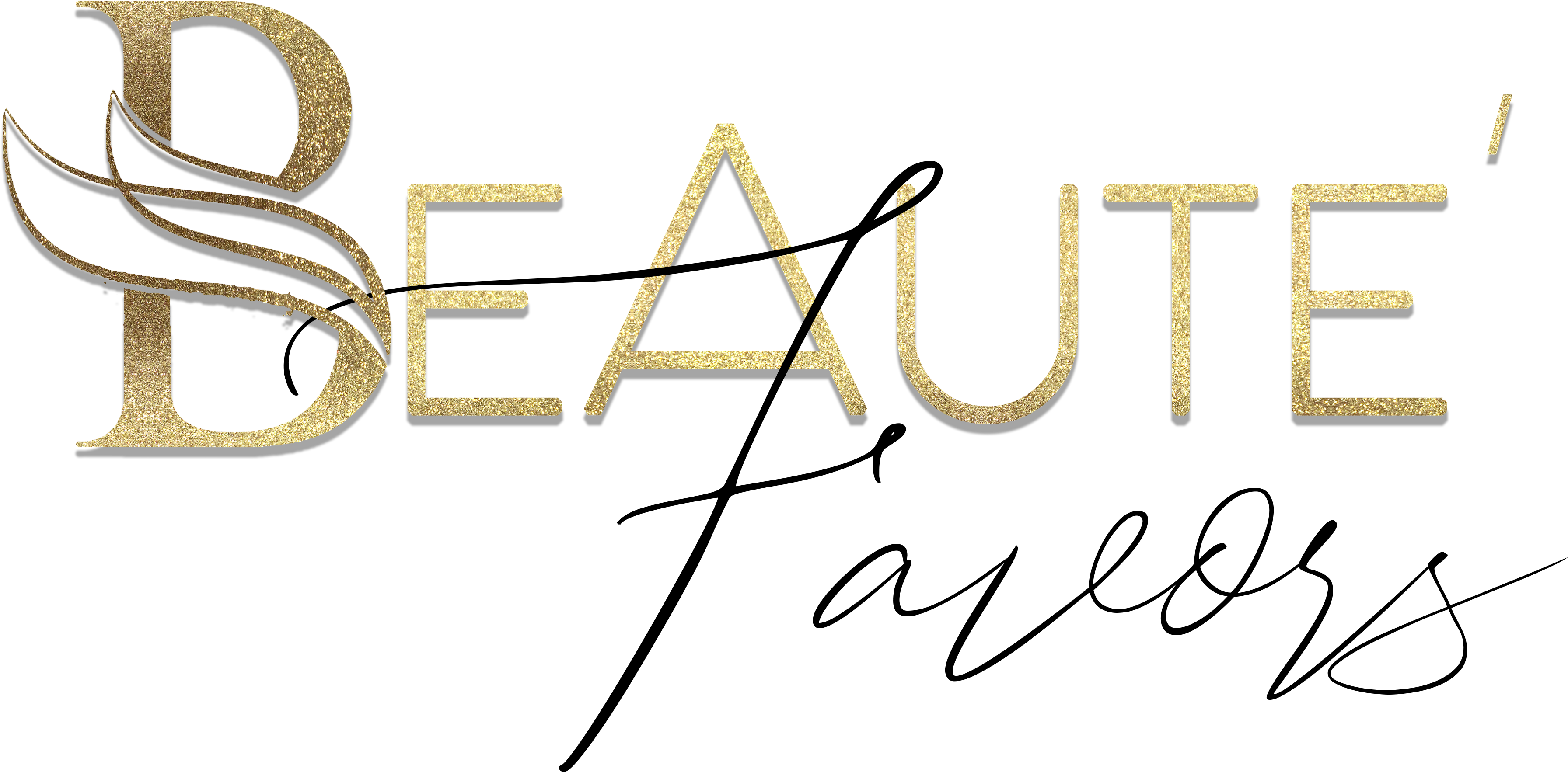 Beaute Favors - Calligraphy (4086x1998), Png Download