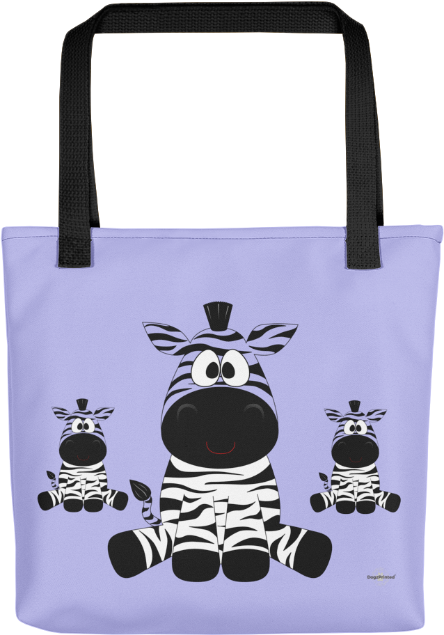 Fashion Tote Bag With A Zipper - Zebra Png (1000x1000), Png Download