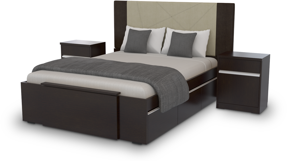 Base Con Cajones Kendör - Base De Cama Con Cajones (1000x650), Png Download