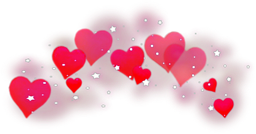 #hearts #red #redhearts #sparkles #heartcrown #freetoedit - Heart Crown (1024x650), Png Download