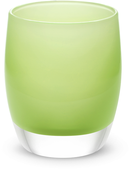 Hand-blown Light Lime Green Glass Votive Candle Holder - Old Fashioned Glass (600x650), Png Download