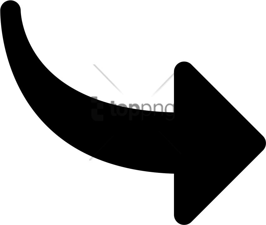 Free Png Curved Arrow Pointing Right Png Image With - Curved Arrow Pointing Right (850x720), Png Download