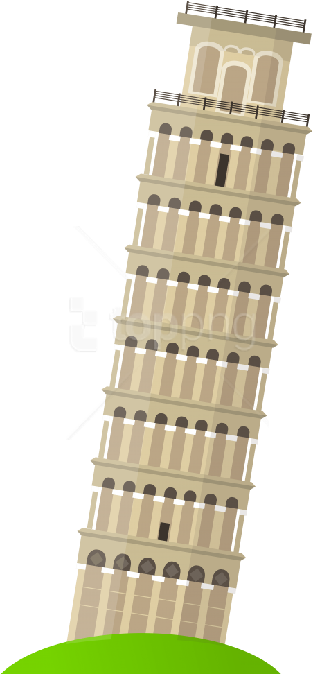 Free Png Leaning Tower Of Pisa Png Images Transparent - Leaning Tower Of Pisa Clipart Png (480x984), Png Download
